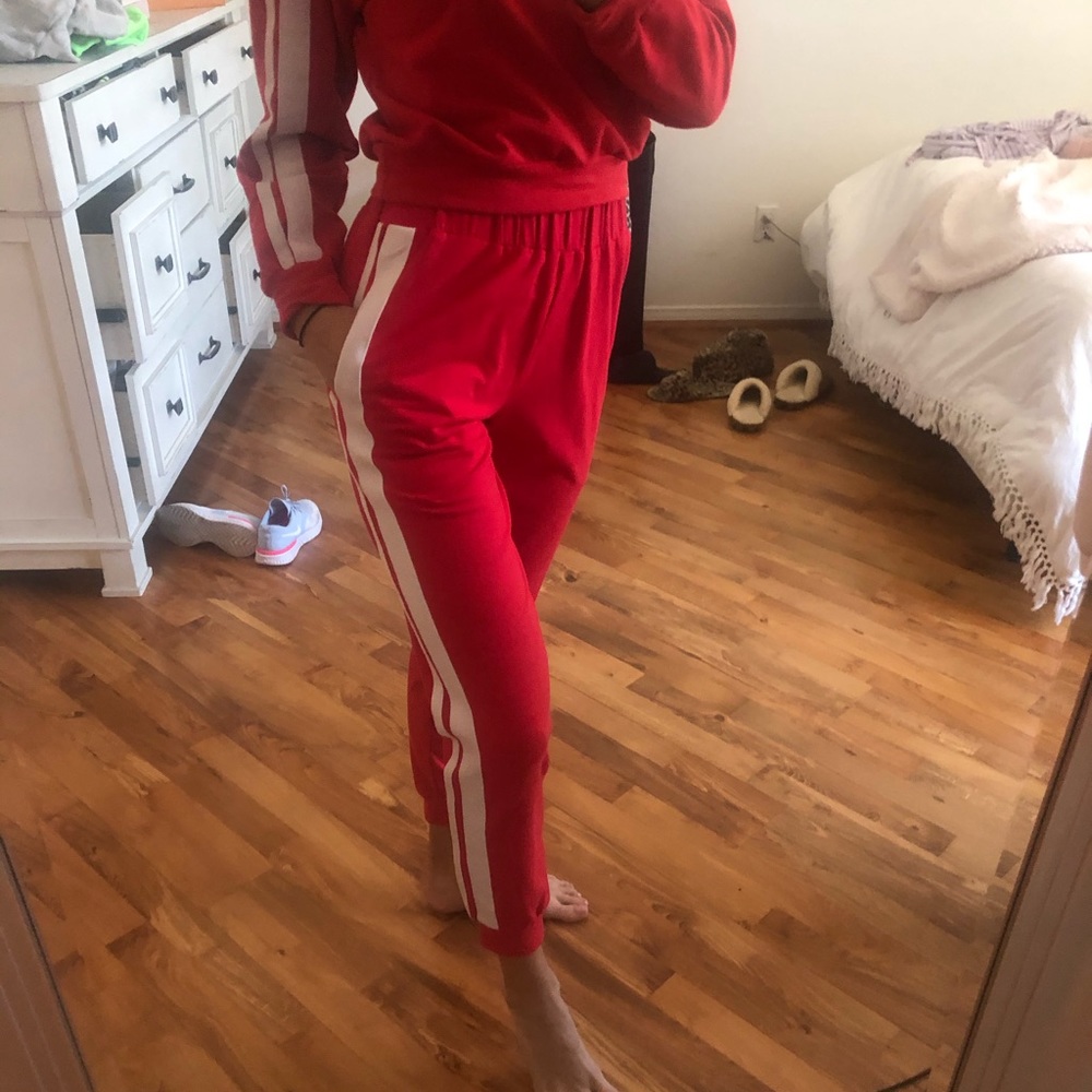 Red Sweat Pants - Picture 2 of 5